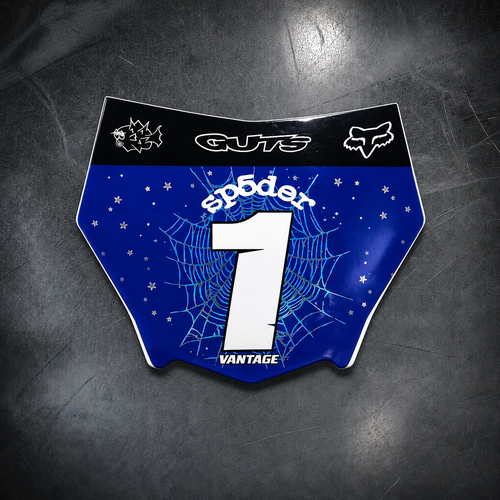 Blue Spiderweb Designer Decal (Custom) (ODI AND MOTOCUTZ)